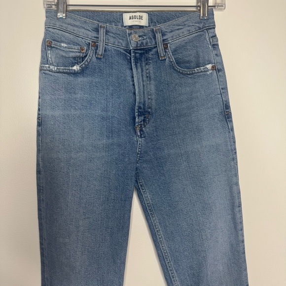 Agolde Wilder Mid Rise Comfort Straight in Cascadia 24 - Picture 3 of 8